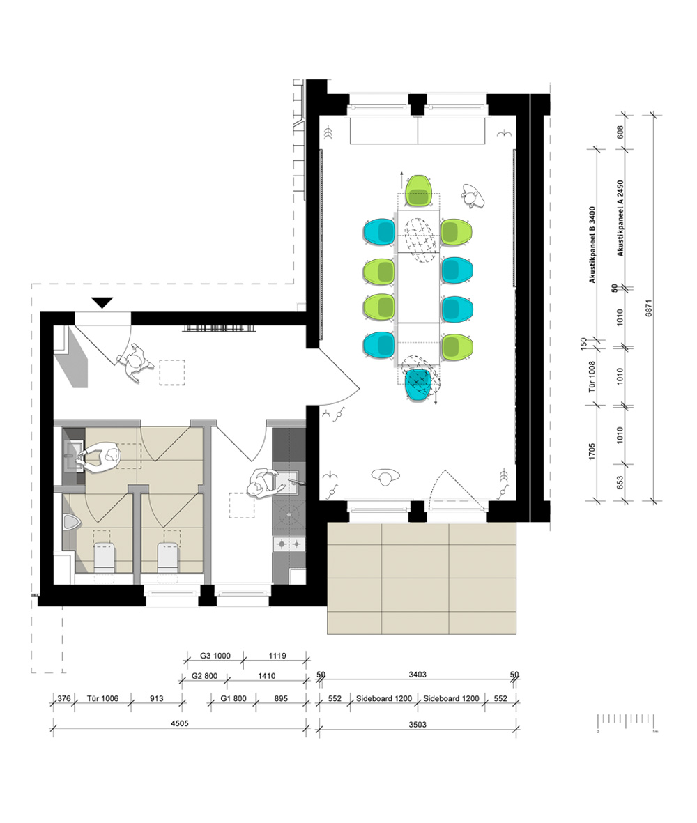 Grundriss der Begegnungsstätte Charlottenstraße